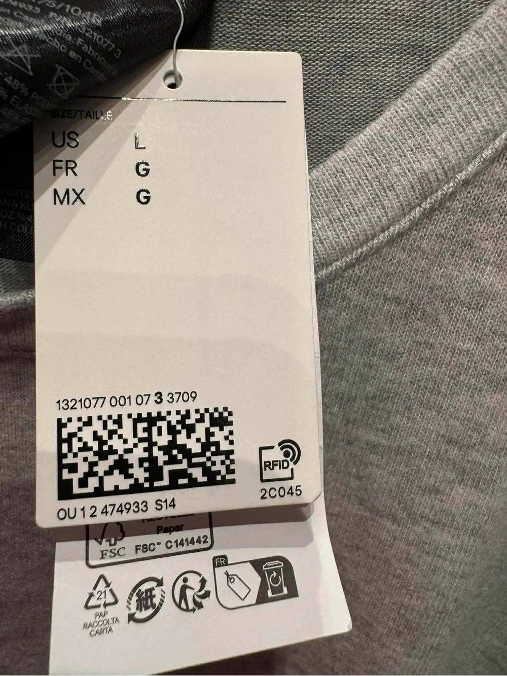 H&M Light Gray Crewneck Sweater